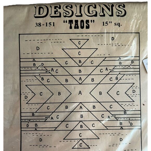 VTG Rug Crafters Yarn Tufting Canvas Pattern Ethnic Southwest Latch Hook 15” - Picture 1 of 9